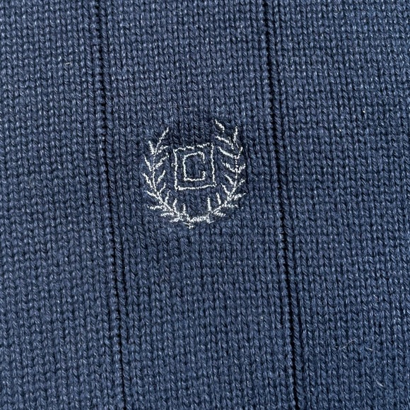 Navy Blue Chaps Crew Neck Knitted Sweater (M) - Picture 7 of 8